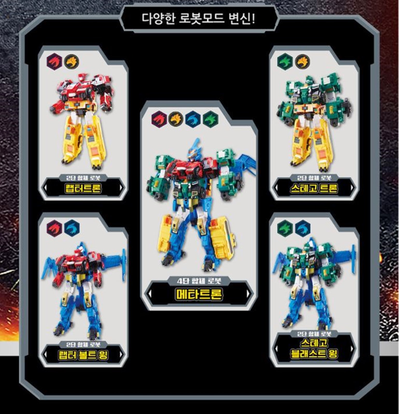 ダイノスター/メタトロン/デラックス/ラプタートロン + デラックス/ステゴブラストウイング/2種ロボットセット/三段変身/ロボット/合体ロボット/変身ロボット/正品/2023/新型