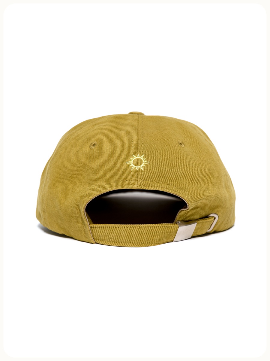 HELLO SUNRISE Arch Logo 5Panel Cap Golden Olive キャップ