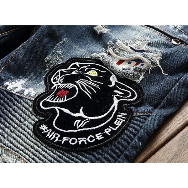 人気新作デニムパンツ メンズとファッション デニムジーンズ スキニーデニムパンツ 刺繍 とら スリムデニム ワッペン MA1 アメリカン 美脚 春夏 バレンタイン 人気新作デニムパンツ メンズとファッション デニムジーンズ スキニーデニムパンツ 刺繍 とら スリムデニム ワッペン MA1 アメリカン 美脚 春夏 バレンタイン