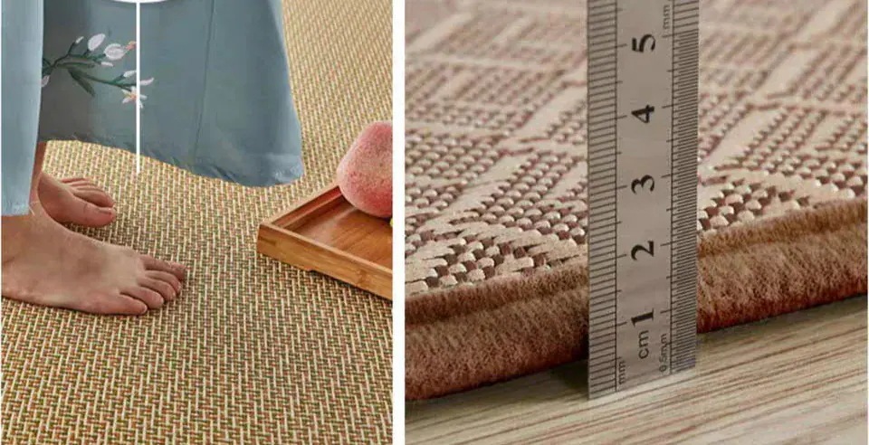 【20点セット】急速出荷13スタイル 折りたたみ可能 籐 あじろ 敷物 60*1cm ラグマット 厚手 カーペット厚さ1絨毯 室内 ラタン カーペットラグ 暑さ対策 熱中症対策 エアコン おすすめ ひ
