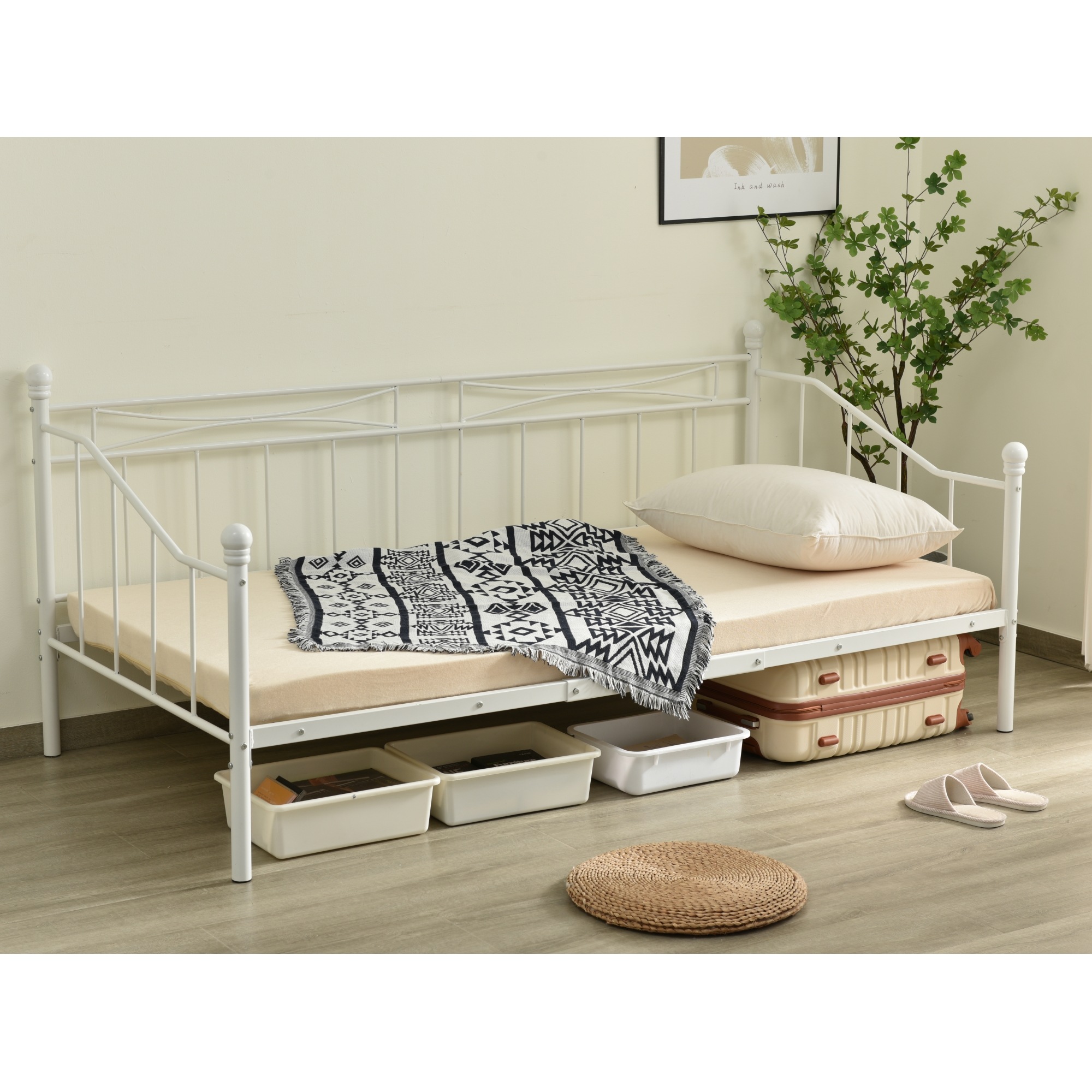 新作】【ホワイト】シングルベッド パイプベッド ベッド シングル