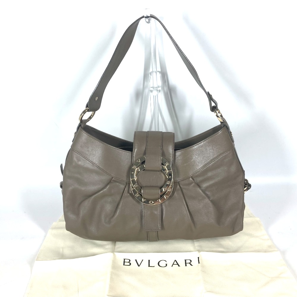 ショルダーバッグ ブルガリブルガリ ロゴ カバン 肩掛け レザー グレー ショルダーバッグ ブルガリブルガリ ロゴ カバン 肩掛け レザー グレー