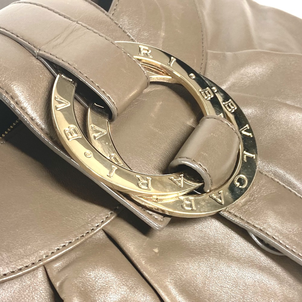 ショルダーバッグ ブルガリブルガリ ロゴ カバン 肩掛け レザー グレー ショルダーバッグ ブルガリブルガリ ロゴ カバン 肩掛け レザー グレー