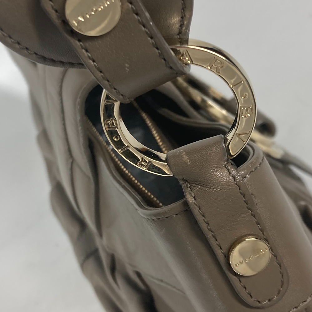ショルダーバッグ ブルガリブルガリ ロゴ カバン 肩掛け レザー グレー ショルダーバッグ ブルガリブルガリ ロゴ カバン 肩掛け レザー グレー
