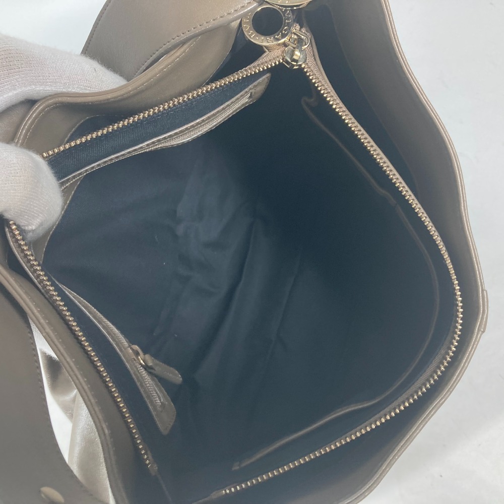 ショルダーバッグ ブルガリブルガリ ロゴ カバン 肩掛け レザー グレー ショルダーバッグ ブルガリブルガリ ロゴ カバン 肩掛け レザー グレー