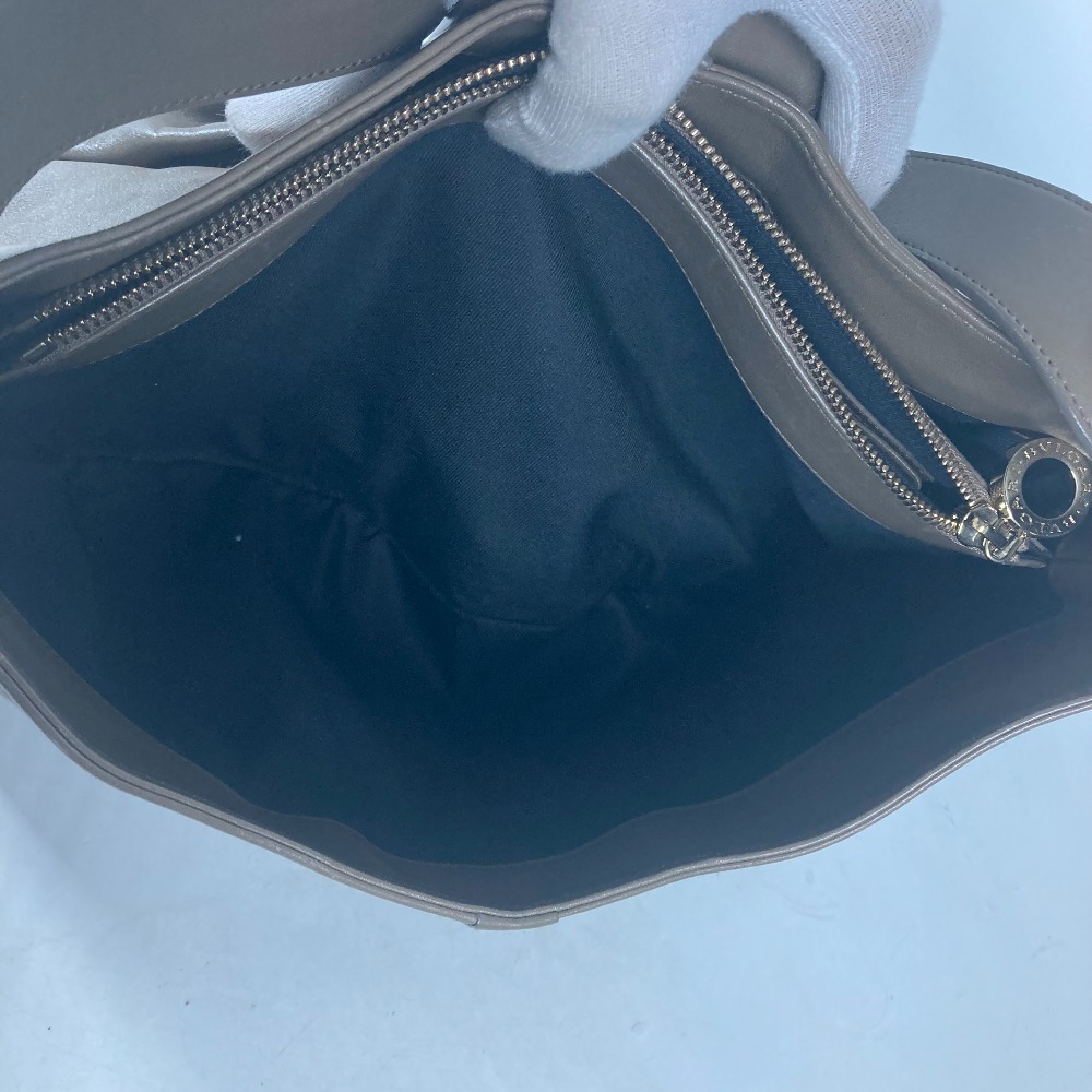 ショルダーバッグ ブルガリブルガリ ロゴ カバン 肩掛け レザー グレー ショルダーバッグ ブルガリブルガリ ロゴ カバン 肩掛け レザー グレー