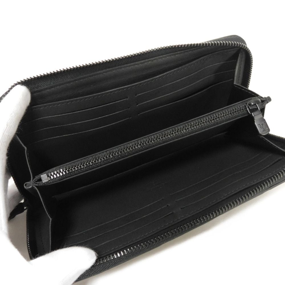 【中古】 長財布 現行 LVロゴ フラワー ブラック RFID ジッピーウォレット ホリゾンタル モノグラム シャドウ M80333 【中古】 長財布 現行 LVロゴ フラワー ブラック RFID ジッピーウォレット ホリゾンタル モノグラム シャドウ M80333