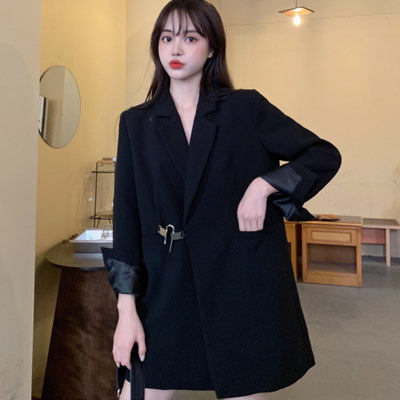 韓国ファッション春秋ジャケット スプリングコート 印象体型カバー 通勤OL ゆったり カジュアル 可愛らしいトレンチコート