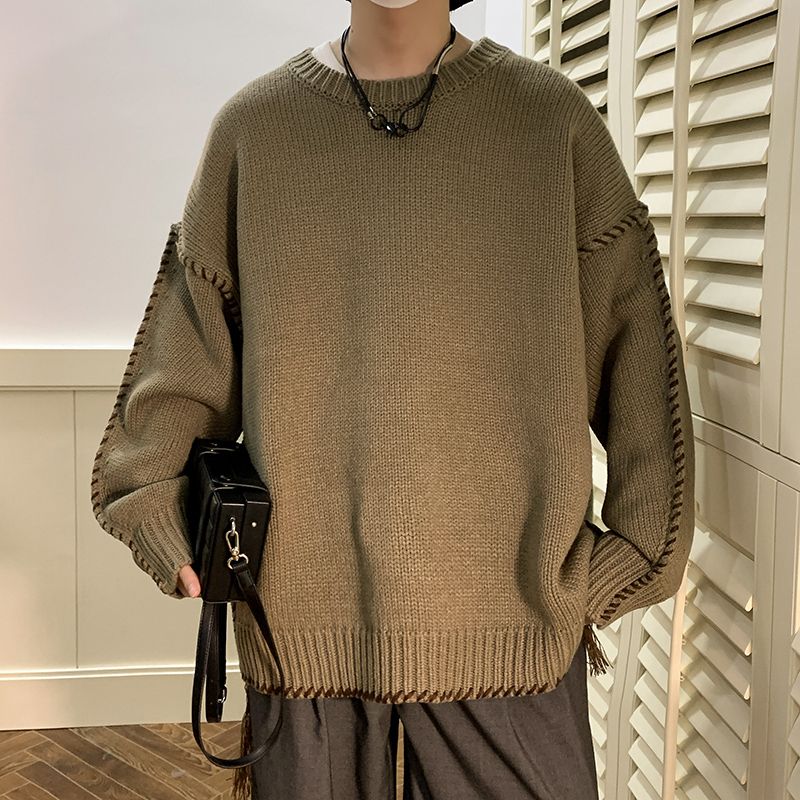 を1枚プレゼントカシミヤタッチ ベーシックニット ブラウス ブラウス ラウンドネックニットセーターインナーアンダーウェアニットカーディガンベーシックニットセーター着 韓国ファッション 秋冬