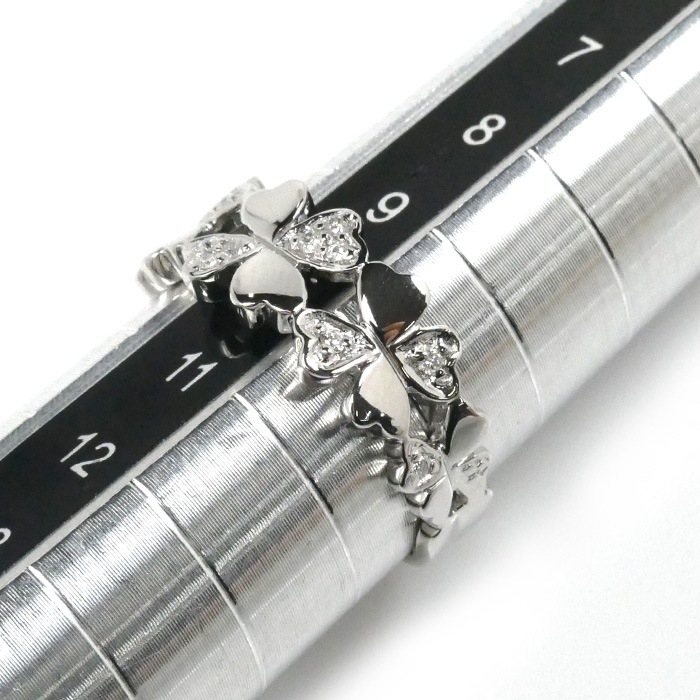 Folli Follie フォリフォリ K18WG ホワイトゴールド クローバー リング・指輪 ダイヤモンド0.07ct 10号 3.5g レディース 中古 美品 Folli Follie フォリフォリ K18WG ホワイトゴールド クローバー リング・指輪 ダイヤモンド0.07ct 10号 3.5g レディース 中古 美品