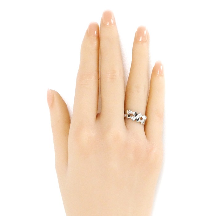 Folli Follie フォリフォリ K18WG ホワイトゴールド クローバー リング・指輪 ダイヤモンド0.07ct 10号 3.5g レディース 中古 美品 Folli Follie フォリフォリ K18WG ホワイトゴールド クローバー リング・指輪 ダイヤモンド0.07ct 10号 3.5g レディース 中古 美品