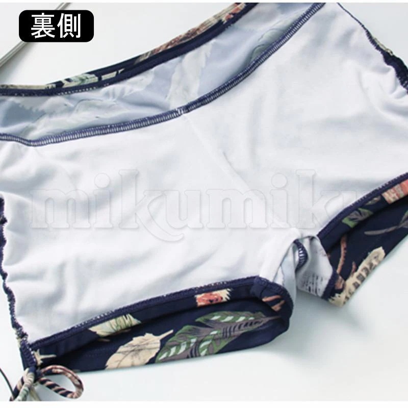 入荷！男女セットペア水着 4点セット ペアルック 総柄 ワンピース ビキニ パンツ お揃い ペアルック レディース メンズ 結婚祝い 体型カバー 旅行 大人