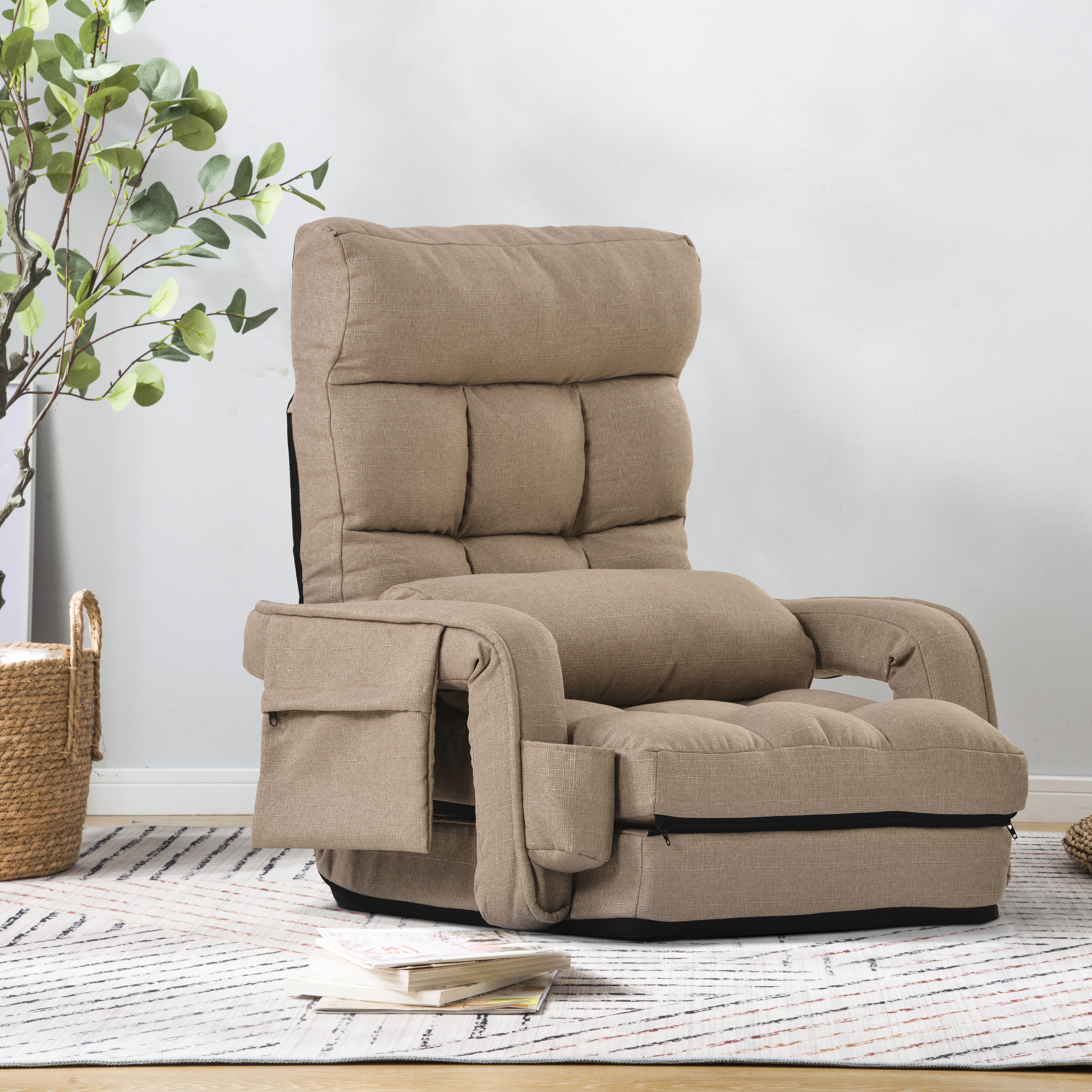 【国内発送&送·料·無·料】座椅子 椅子 14段ギア ファブリック リクライニングチェアー 座イス いす おしゃれ チェアー イス コンパクト【コーヒー】*1 【国内発送&送·料·無·料】座椅子 椅子 14段ギア ファブリック リクライニングチェアー 座イス いす おしゃれ チェアー イス コンパクト【コーヒー】*1