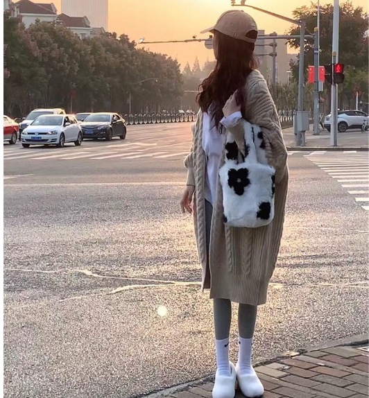 ニット カーディガン オーバーサイズ 厚手 ロング トップス ニットソー カーディガン 上着 袖あり 長袖 ドルマンスリーブ 襟なし ワイド もこもこ モコモコ 前開き 編み込み ニット かわいい