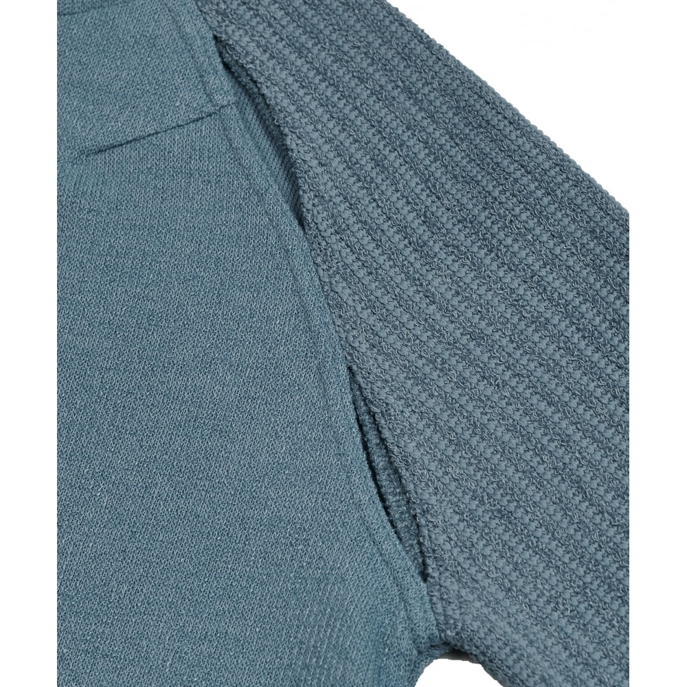 TYPESERVICE ニットサイドスリットパーカー【スカイブルー】