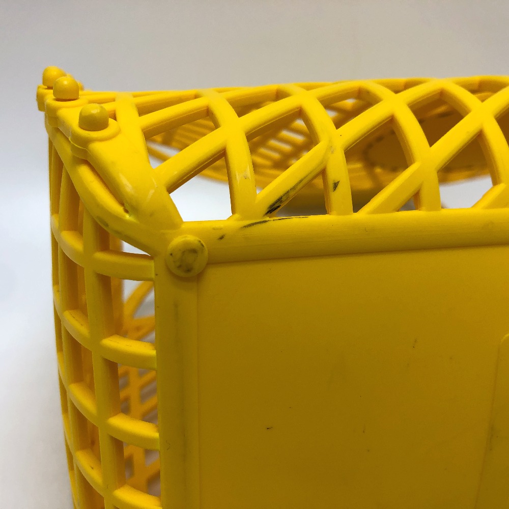 ハンドバッグ 8BH389 ミディアム バスケット カゴバッグ プラスチック イエロー