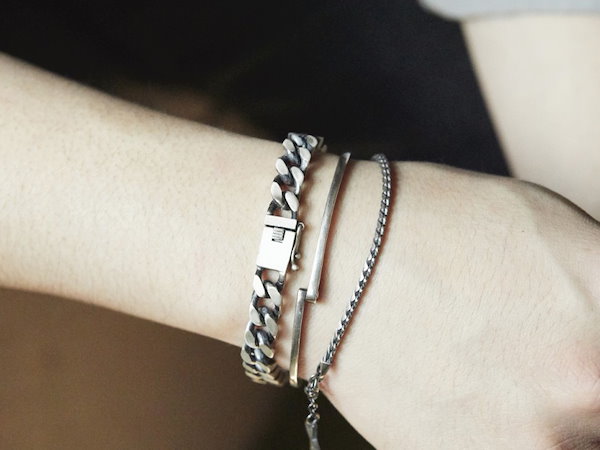 韓国発【HANNA543】B580ブレスレット / 追跡送 HANNA543】B566 ブレスレット Sliver Bracelet ☆韓国の人気