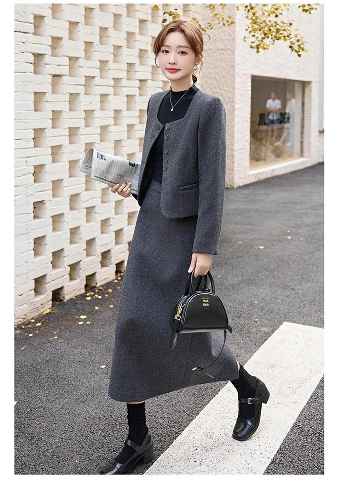 セットアップ スーツ レディース スカートスーツ ママコーデ フォーマル セレモニー ビジネススーツ 洗える 大人可愛い テーラードジャケット＆ロングスカート キレイめ 2点セット 大人セット 入学式