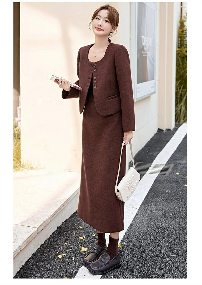 セットアップ スーツ レディース スカートスーツ ママコーデ フォーマル セレモニー ビジネススーツ 洗える 大人可愛い テーラードジャケット＆ロングスカート キレイめ 2点セット 大人セット 入学式