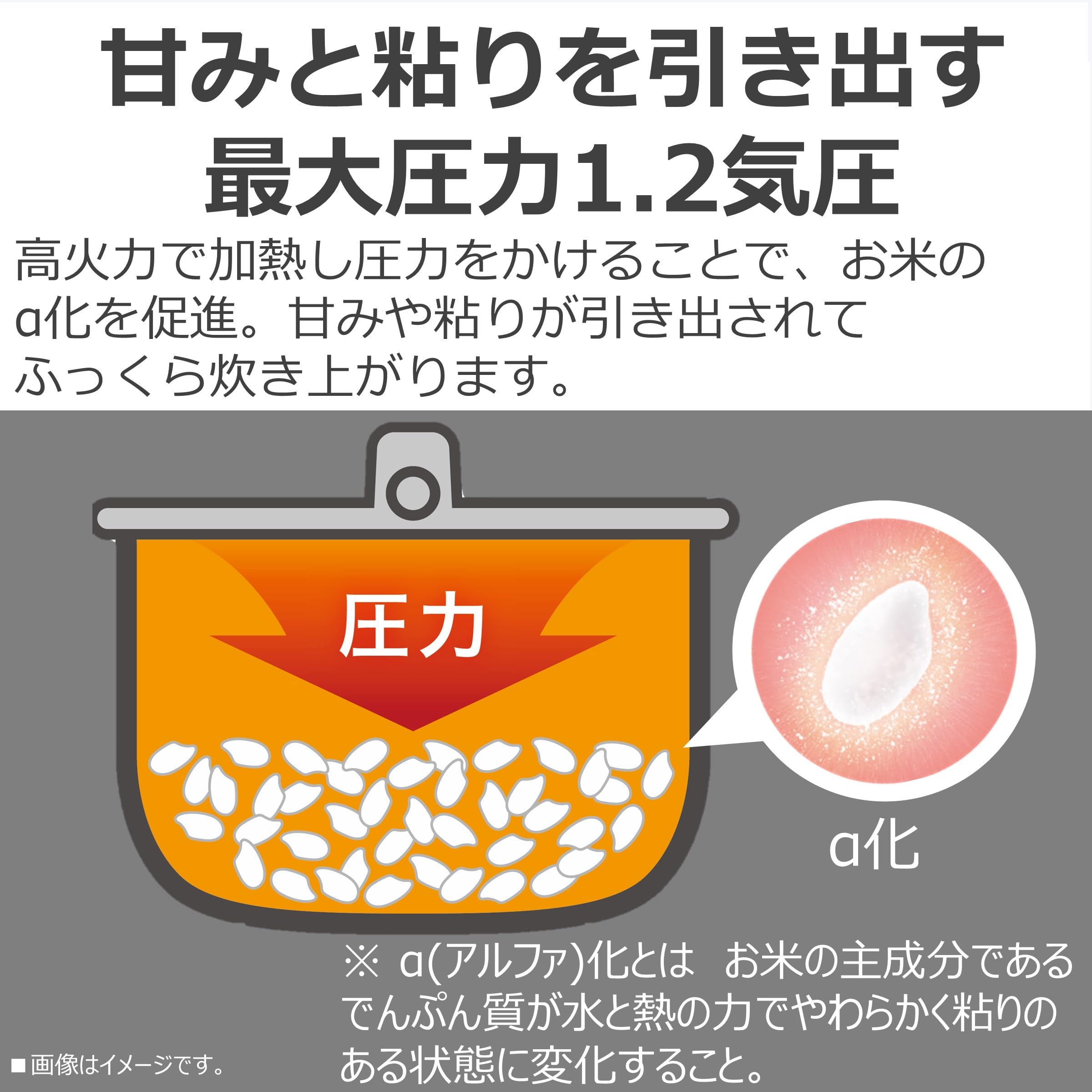 東芝(TOSHIBA) 炊飯器 3.5合 一人暮らし 圧力 IH rice cooker 玄米 保温白米24時間 RC-6ZPXR(W)