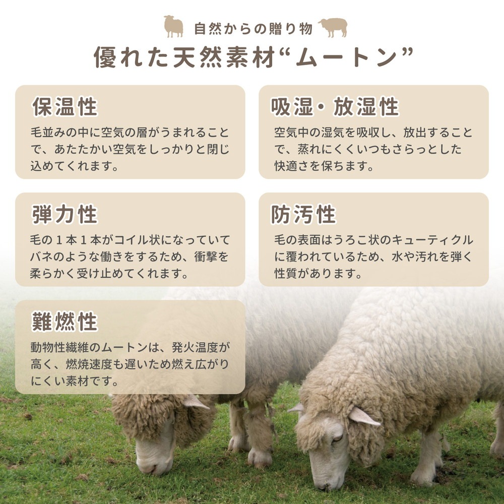 高級感があり可愛い ムートンフリース [ts121252] 60x130cm ブラウン