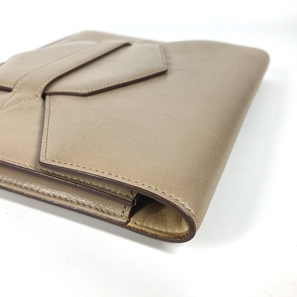 クラッチバッグ フラップ ベルト ヴィンテージ カバン ポーチ フラップ レザー ベージュ系