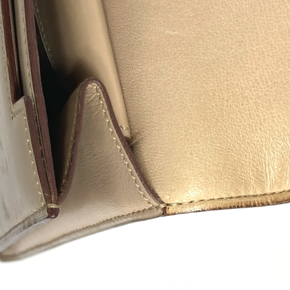 クラッチバッグ フラップ ベルト ヴィンテージ カバン ポーチ フラップ レザー ベージュ系