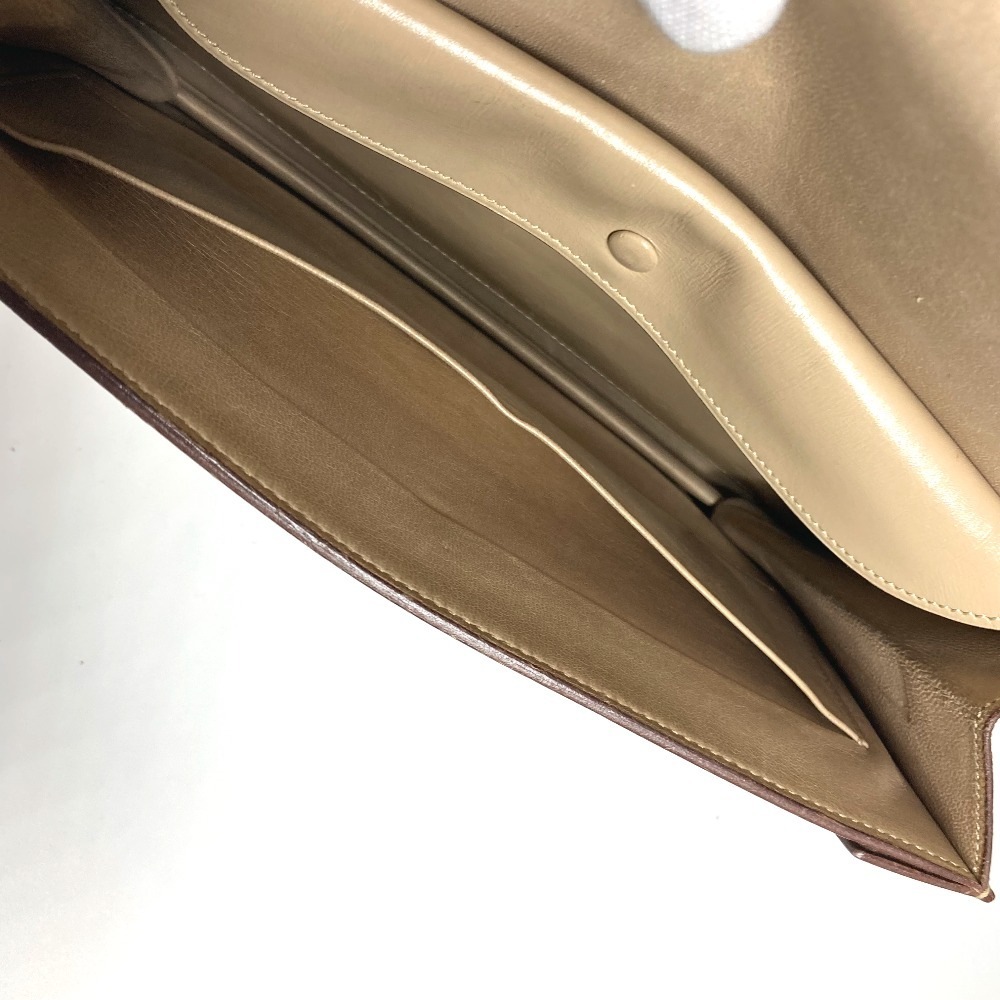 クラッチバッグ フラップ ベルト ヴィンテージ カバン ポーチ フラップ レザー ベージュ系