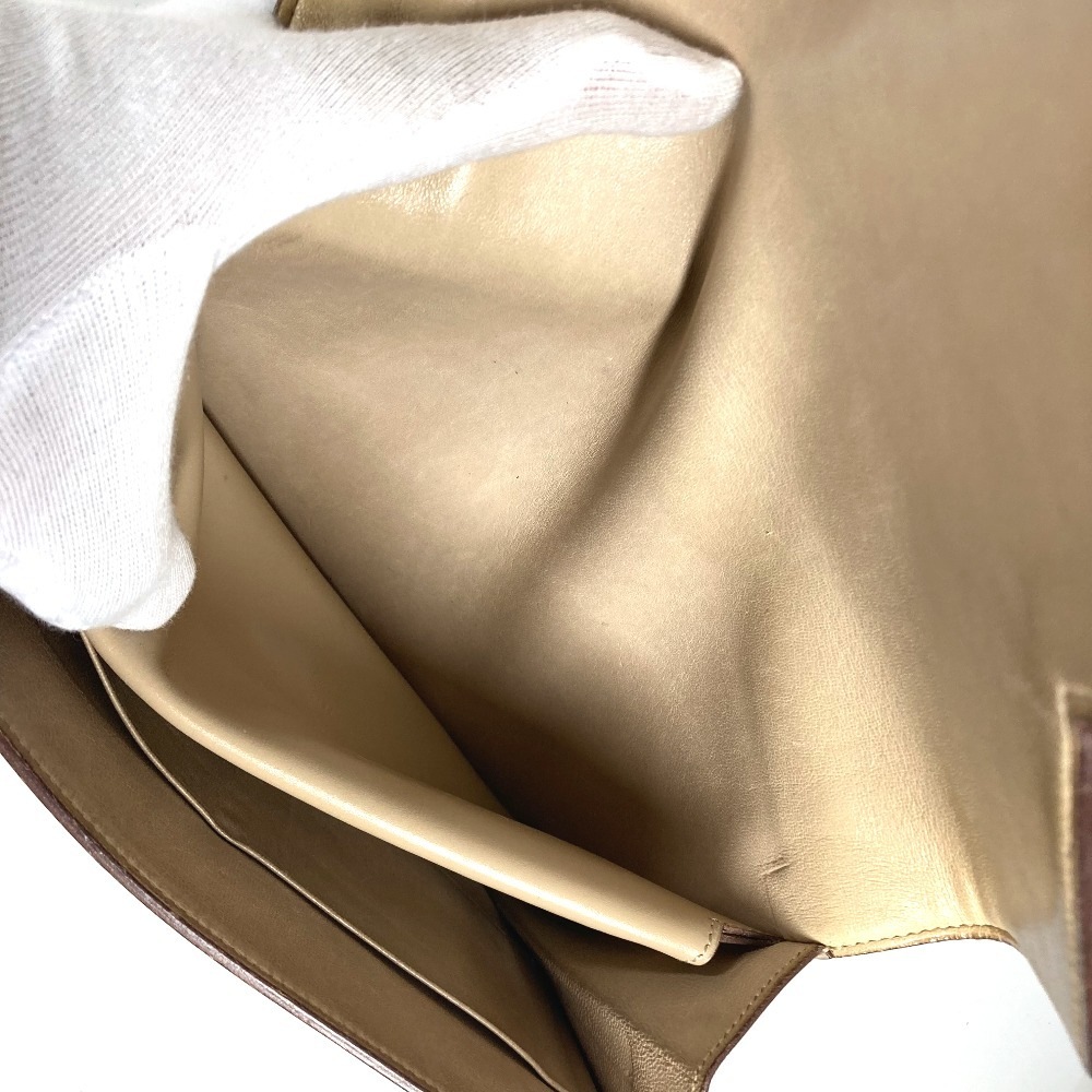 クラッチバッグ フラップ ベルト ヴィンテージ カバン ポーチ フラップ レザー ベージュ系