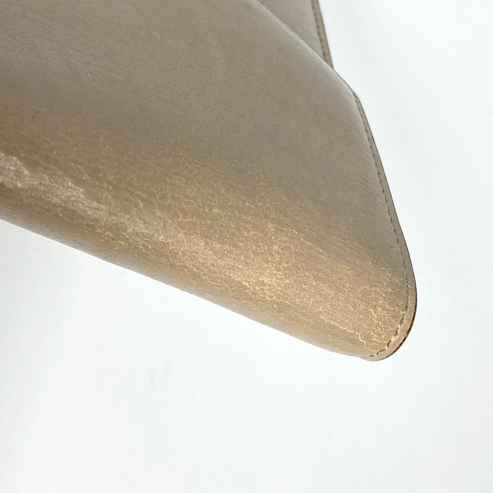 クラッチバッグ フラップ ベルト ヴィンテージ カバン ポーチ フラップ レザー ベージュ系