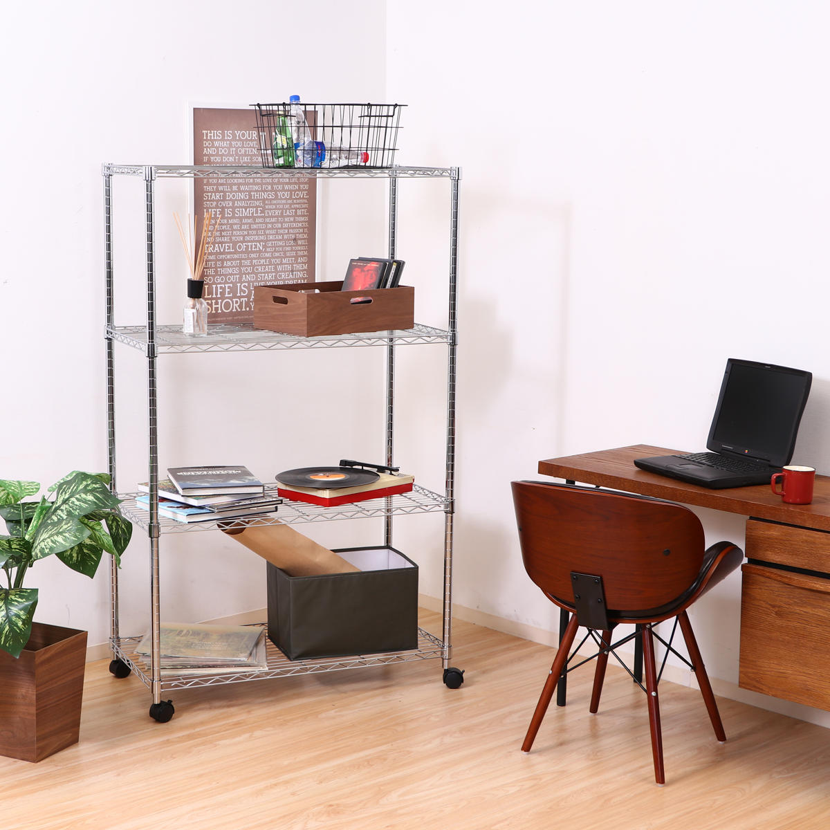 スチールラック 幅90cm 4段 キャスター付 メタルマルチシェルフ ラック スチール オープンラック 収納 スチールシェルフ スチール棚 飾り棚 本棚 シェルフ 収納棚 収納ラック 棚 スチールラック 幅90cm 4段 キャスター付 メタルマルチシェルフ ラック スチール オープンラック 収納 スチールシェルフ スチール棚 飾り棚 本棚 シェルフ 収納棚 収納ラック 棚