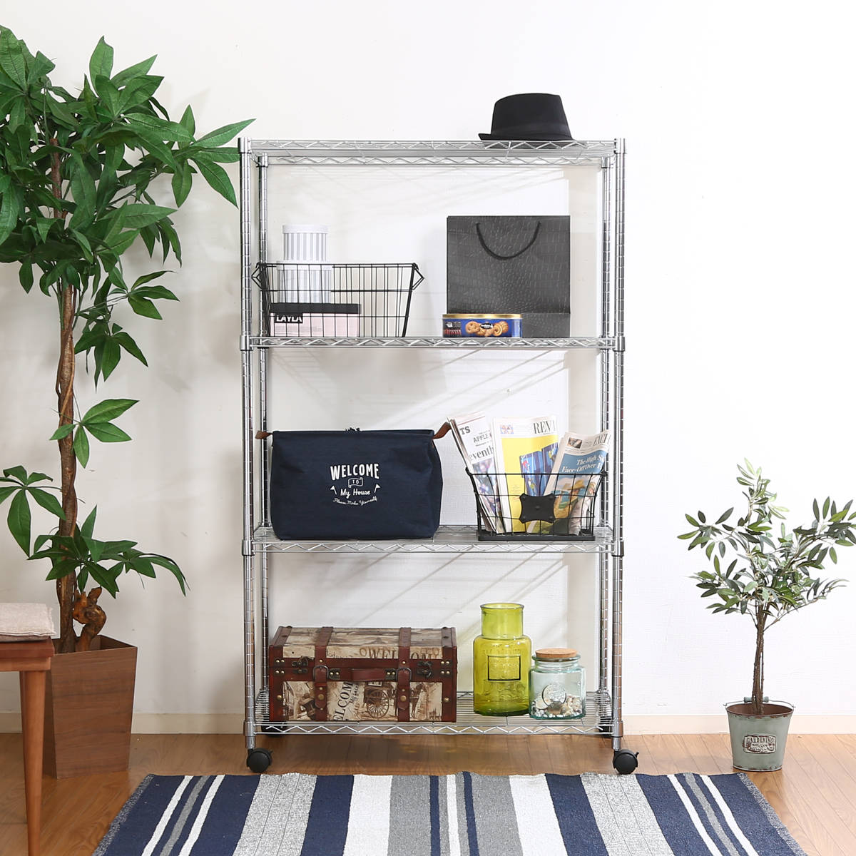 スチールラック 幅90cm 4段 キャスター付 メタルマルチシェルフ ラック スチール オープンラック 収納 スチールシェルフ スチール棚 飾り棚 本棚 シェルフ 収納棚 収納ラック 棚 スチールラック 幅90cm 4段 キャスター付 メタルマルチシェルフ ラック スチール オープンラック 収納 スチールシェルフ スチール棚 飾り棚 本棚 シェルフ 収納棚 収納ラック 棚