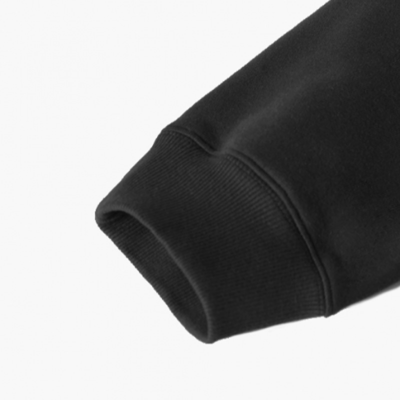 FLUKEスラムロゴハーフジップマンツーマンTシャツブラックFZT1027