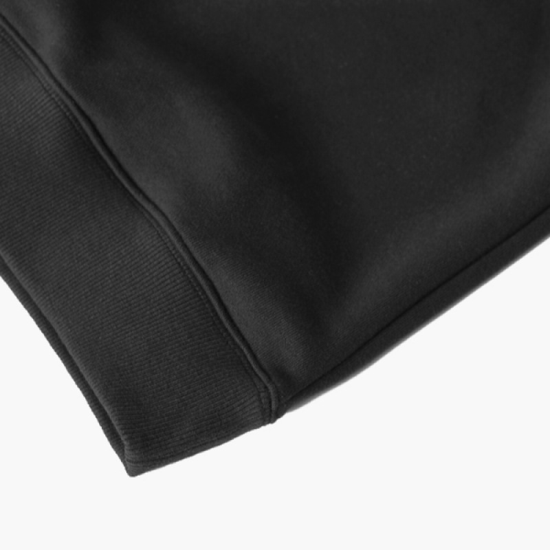 FLUKEスラムロゴハーフジップマンツーマンTシャツブラックFZT1027