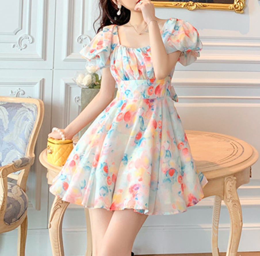 ワンピース 上着 人気 おすすめ おしゃれ お洒落 激安 安い プチプラ 半袖 スクエアネック ボリュームスカート ふわふわ パフスリーブ ふんわり 膝丈 ミニスカート 柄 プリント lon ワンピース 上着 人気 おすすめ おしゃれ お洒落 激安 安い プチプラ 半袖 スクエアネック ボリュームスカート ふわふわ パフスリーブ ふんわり 膝丈 ミニスカート 柄 プリント lon