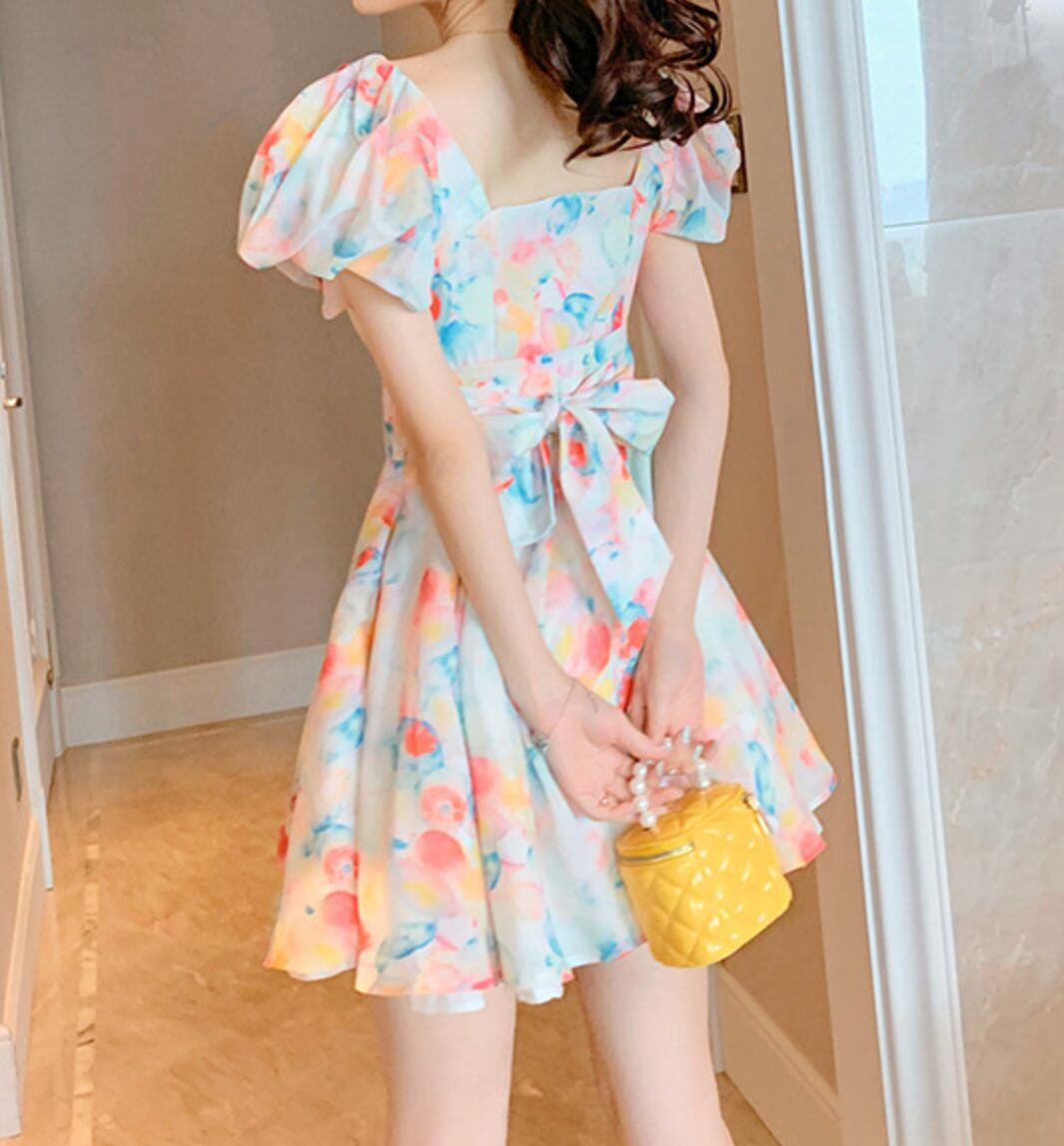 ワンピース 上着 人気 おすすめ おしゃれ お洒落 激安 安い プチプラ 半袖 スクエアネック ボリュームスカート ふわふわ パフスリーブ ふんわり 膝丈 ミニスカート 柄 プリント lon ワンピース 上着 人気 おすすめ おしゃれ お洒落 激安 安い プチプラ 半袖 スクエアネック ボリュームスカート ふわふわ パフスリーブ ふんわり 膝丈 ミニスカート 柄 プリント lon