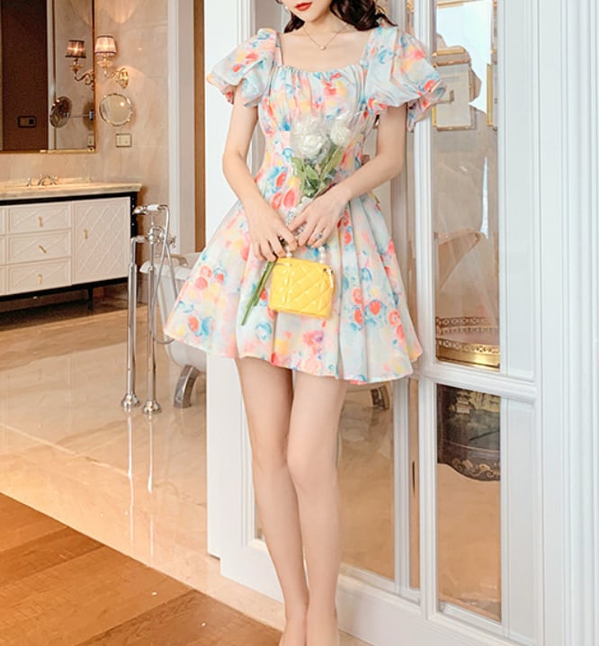 ワンピース 上着 人気 おすすめ おしゃれ お洒落 激安 安い プチプラ 半袖 スクエアネック ボリュームスカート ふわふわ パフスリーブ ふんわり 膝丈 ミニスカート 柄 プリント lon ワンピース 上着 人気 おすすめ おしゃれ お洒落 激安 安い プチプラ 半袖 スクエアネック ボリュームスカート ふわふわ パフスリーブ ふんわり 膝丈 ミニスカート 柄 プリント lon