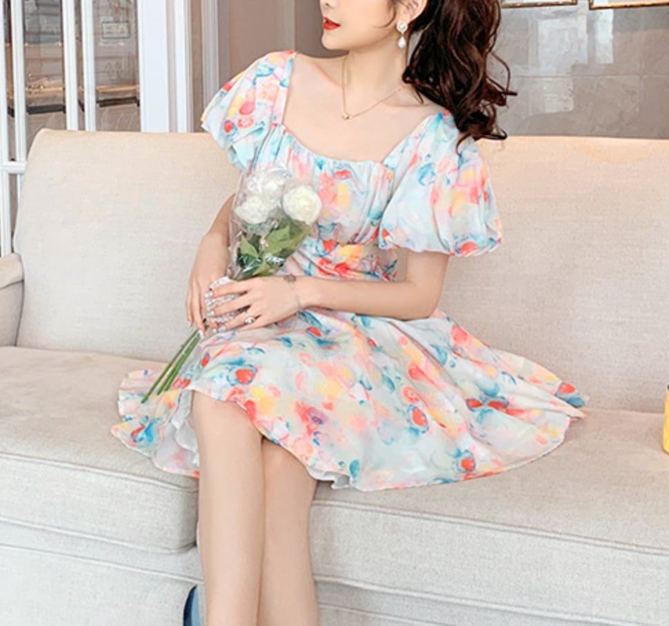 ワンピース 上着 人気 おすすめ おしゃれ お洒落 激安 安い プチプラ 半袖 スクエアネック ボリュームスカート ふわふわ パフスリーブ ふんわり 膝丈 ミニスカート 柄 プリント lon ワンピース 上着 人気 おすすめ おしゃれ お洒落 激安 安い プチプラ 半袖 スクエアネック ボリュームスカート ふわふわ パフスリーブ ふんわり 膝丈 ミニスカート 柄 プリント lon