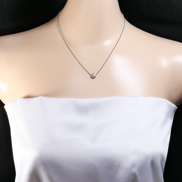 PT900 プラチナ PT850 ネックレス ダイヤ 0.50 約41cm ジュエリー 中古