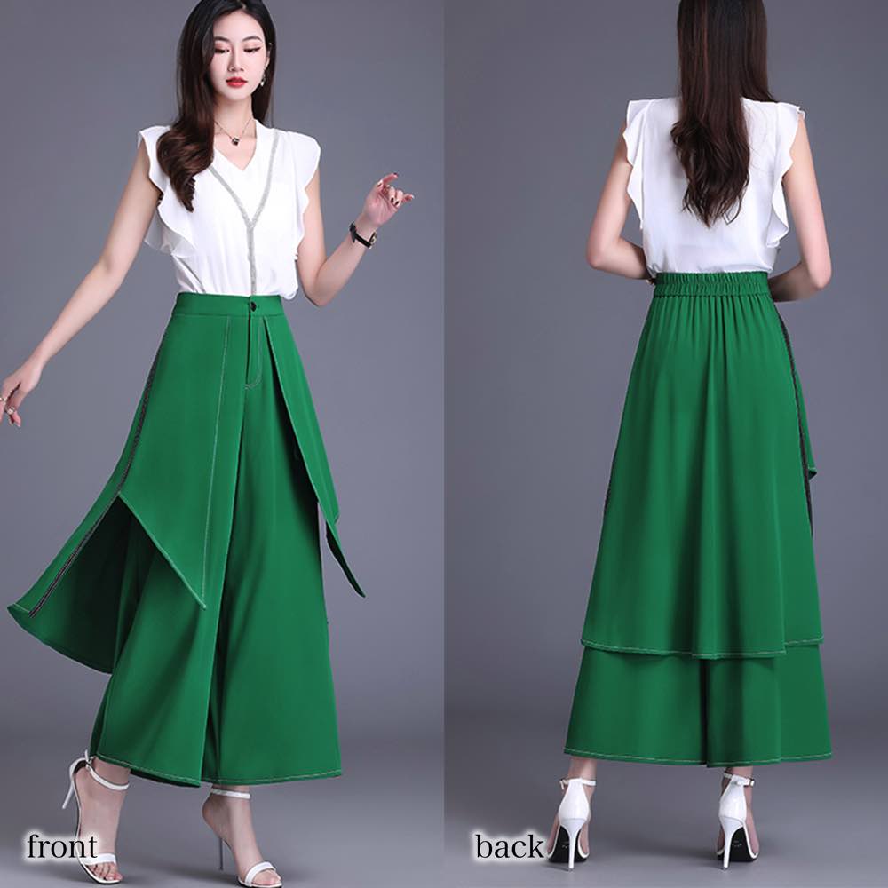 ワイドパンツ レディース ハイウエストフレアスカート きれいめ 人気 秋 コーデュロイ 低身長 あったか デニム 大きいサイズ センター ゆったり ワイド 夏 冬 パンツ トップス ゴム ハイウエスト