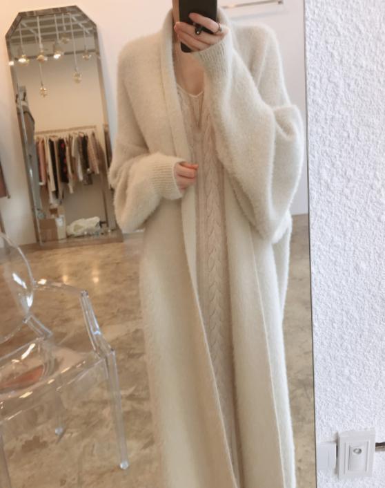 【送料無料】レディース もこふわ ガウン風 ロング カーディガン アンゴラ調 マキシ 【送料無料】レディース もこふわ ガウン風 ロング カーディガン アンゴラ調 マキシ