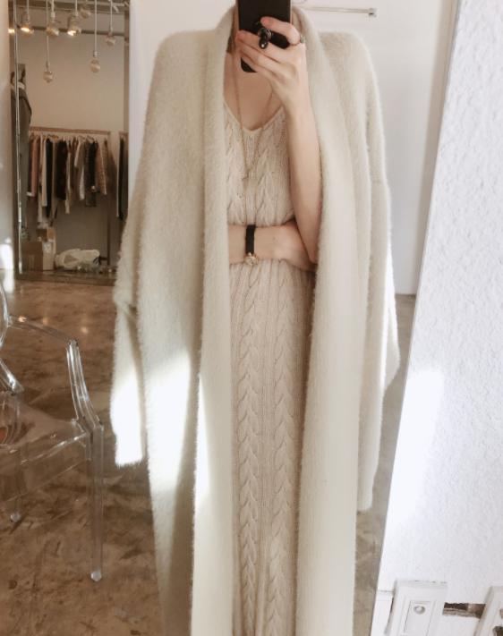 【送料無料】レディース もこふわ ガウン風 ロング カーディガン アンゴラ調 マキシ 【送料無料】レディース もこふわ ガウン風 ロング カーディガン アンゴラ調 マキシ