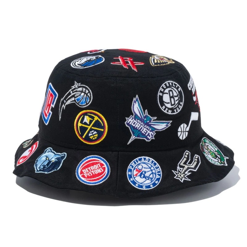 ニュー エラ NEW ERA バケット01 Team Logo Allover NBA ブラック バケットハット 帽子 ニュー エラ NEW ERA バケット01 Team Logo Allover NBA ブラック バケットハット 帽子