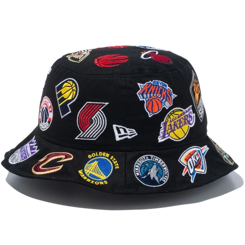 ニュー エラ NEW ERA バケット01 Team Logo Allover NBA ブラック バケットハット 帽子 ニュー エラ NEW ERA バケット01 Team Logo Allover NBA ブラック バケットハット 帽子