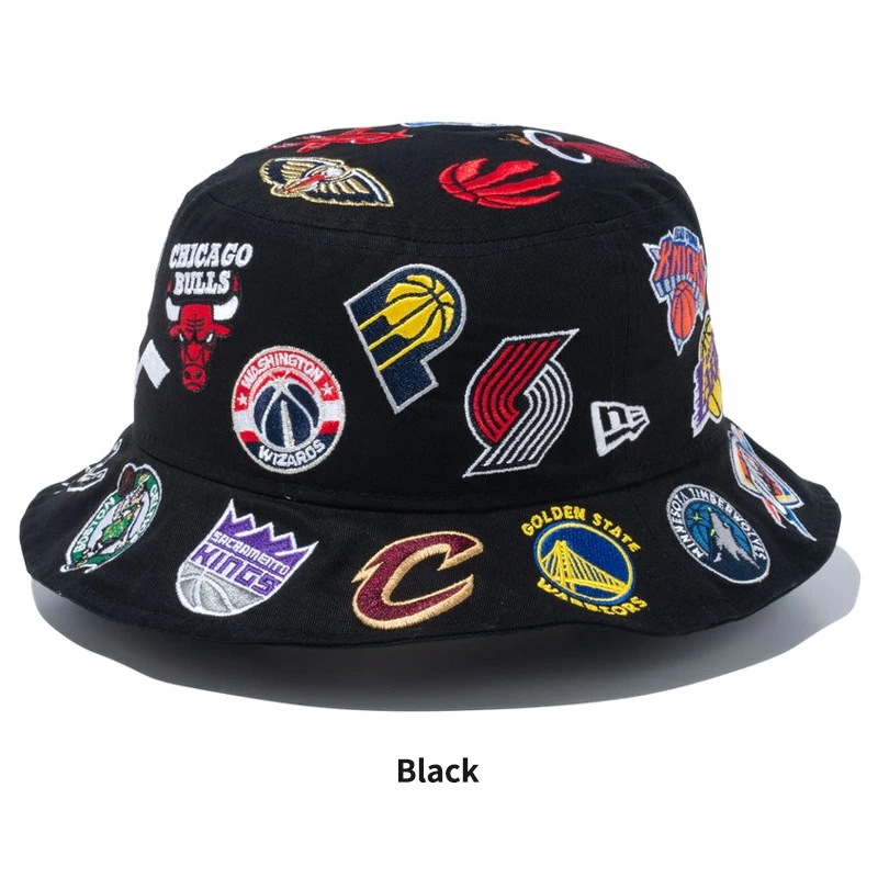 ニュー エラ NEW ERA バケット01 Team Logo Allover NBA ブラック バケットハット 帽子 ニュー エラ NEW ERA バケット01 Team Logo Allover NBA ブラック バケットハット 帽子