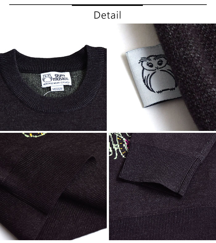 gym master トップス ニット ジャガードニット セーター MAKE UP YOUR MIND クルーネック メンズ レディース ユニセックス G421727 gym master トップス ニット ジャガードニット セーター MAKE UP YOUR MIND クルーネック メンズ レディース ユニセックス G421727