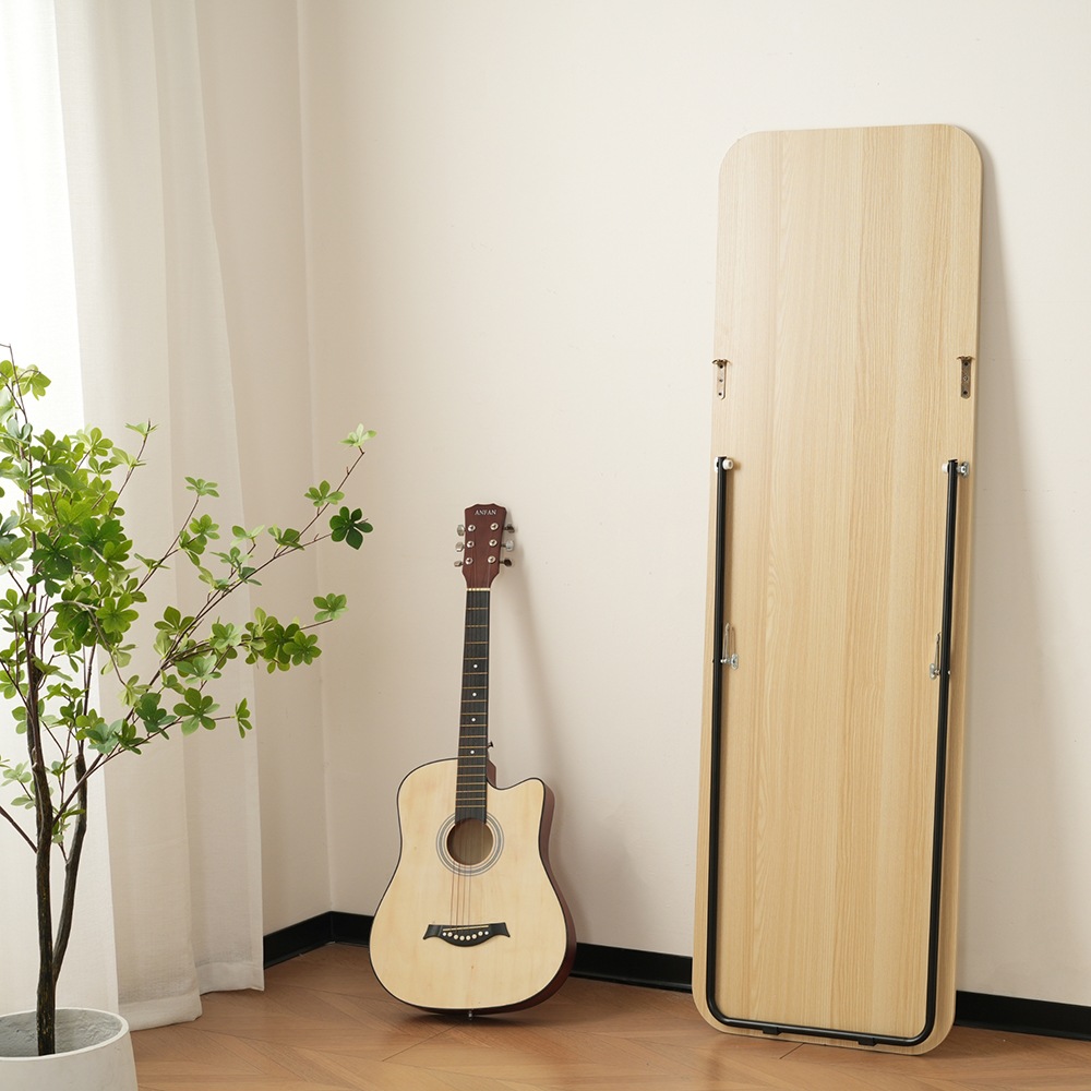 全身鏡 丸角フレーム 姿見鏡 北欧 木目調 スタンドミラー 壁掛けミラー 立てかけ 姿見 鏡 ミラー おしゃれ 飛散防止 160*50CM ナチュラル