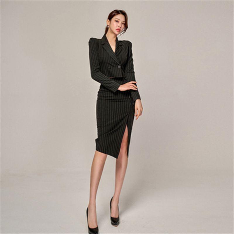 2点セットトップス スカート タイト 韓国 インポート きれいめ センター セットアップ 着痩せ 膝下 パーティドレス 上品 エレガント 大人 可愛い スリム 大