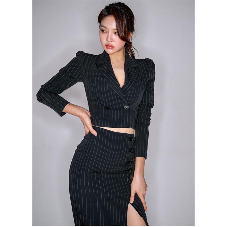 2点セットトップス スカート タイト 韓国 インポート きれいめ センター セットアップ 着痩せ 膝下 パーティドレス 上品 エレガント 大人 可愛い スリム 大