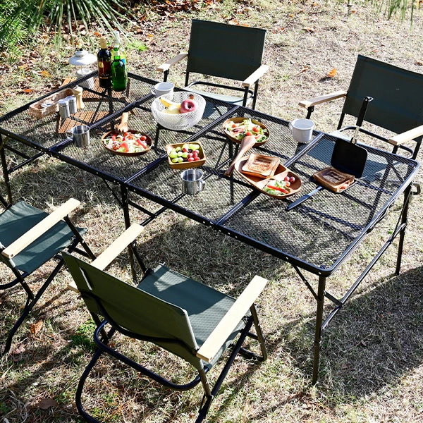 キャンパーズコレクション 山善] タフライトテーブル メッシュ